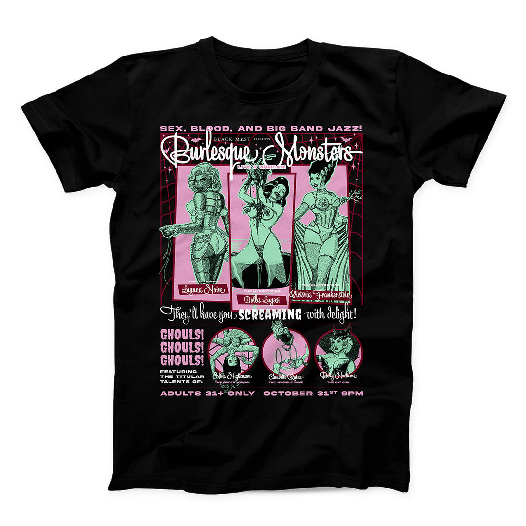 Burlesque Monsters Graphic T-Shirt