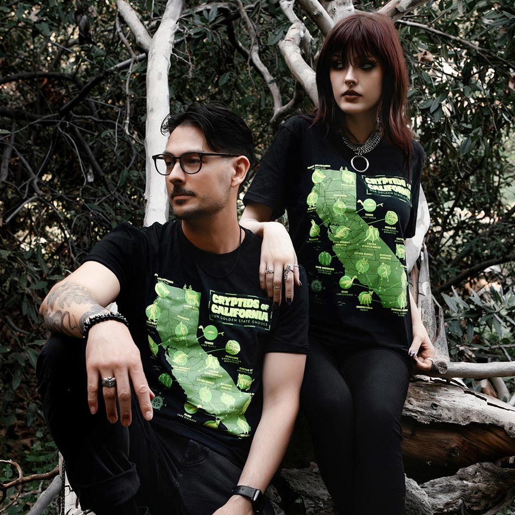 Cryptids of California graphic t-shirt