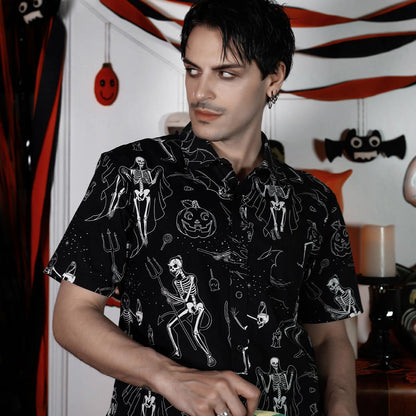 Midnight Mischief Halloween button down