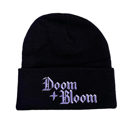 Doom + Bloom Cuffed Black Beanie