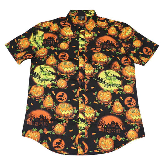 Hallow Haunts Casual Button-Down T-Shirt (Unisex)