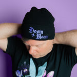 Doom + Bloom Cuffed Black Beanie