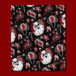 Skelly Claus Fuzzy Throw Blanket