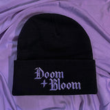 Doom + Bloom Cuffed Black Beanie