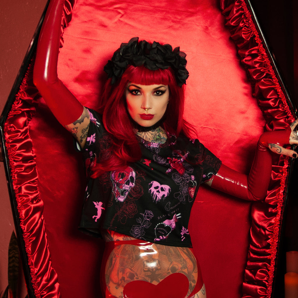 Bloody Valentine All-Over Crop Tee