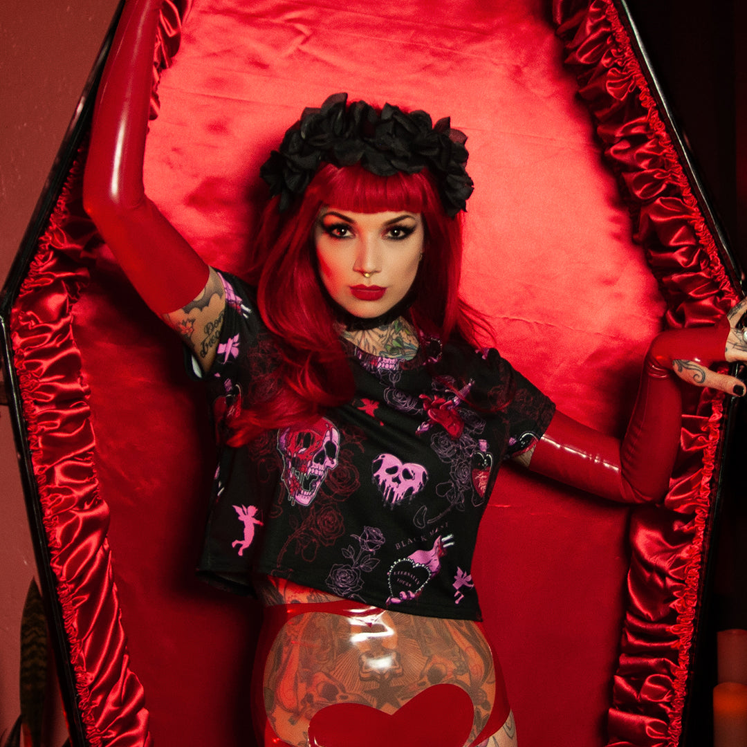 Bloody Valentine All-Over Crop Tee