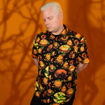 Hallow Haunts Casual Button-Down T-Shirt (Unisex)