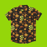 Hallow Haunts Casual Button-Down T-Shirt (Unisex)
