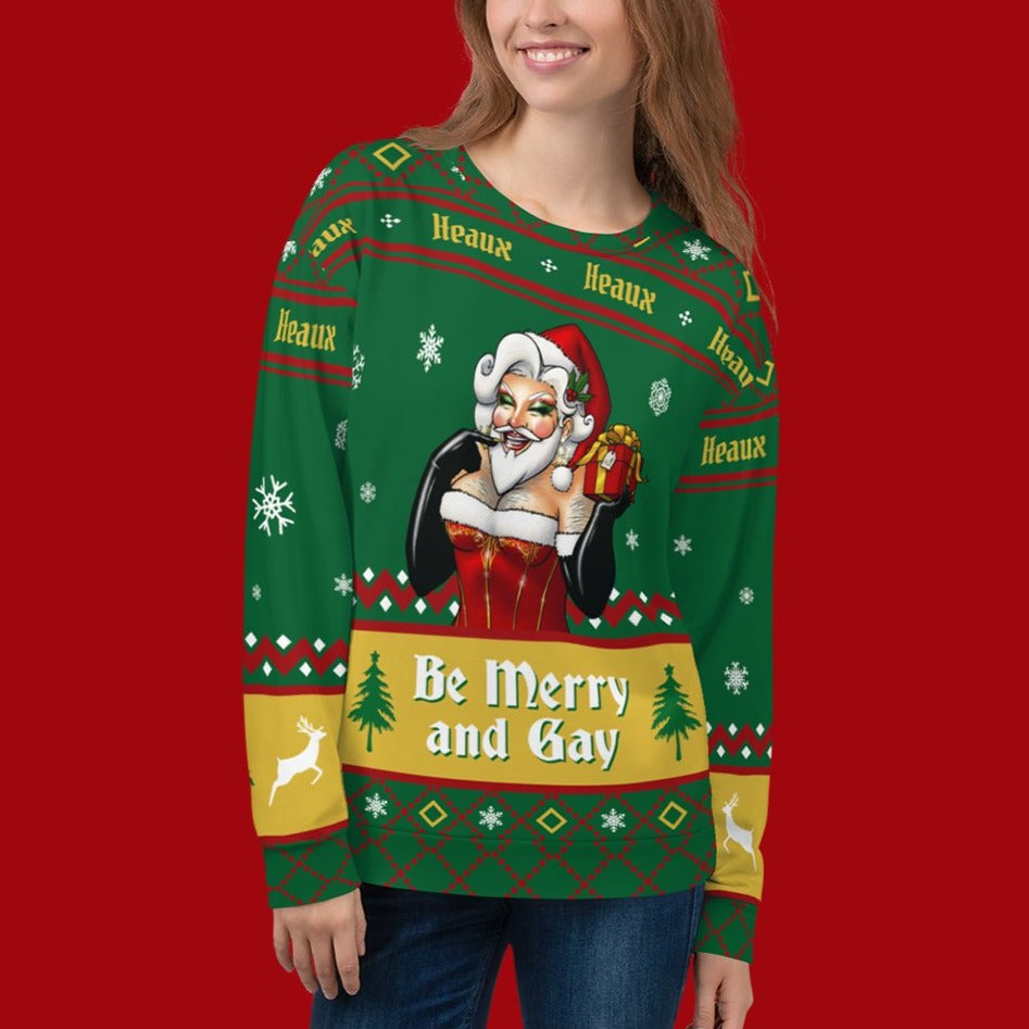 Santa Claus the Bearded Queen Ugly Christmas Sweater